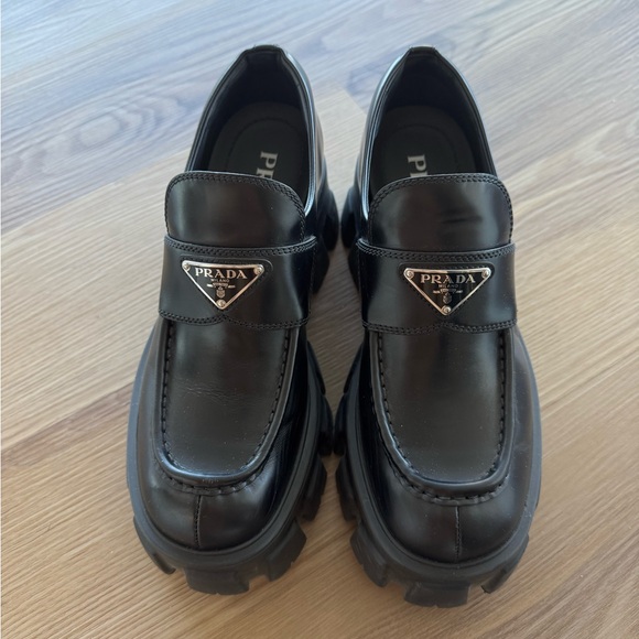 Prada monolith Black Loafers - Picture 1 of 7
